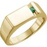 Picture of 14K Gold 1 to 6 Square Stones Ring for Dad