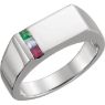 Picture of Silver 1 to 6 Square Stones Ring for Dad