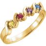 Picture of Gold 1 to 5 Round Stone Mother's Ring