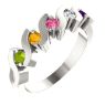 Picture of Gold 1 to 5 Round Stone Mother's Ring