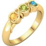 Picture of Gold 1 to 5 Round Stones Mother's Ring