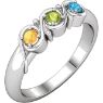 Picture of Gold 1 to 5 Round Stones Mother's Ring