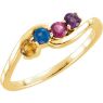 Picture of 14K Gold 1 to 5 Round Stones Mother's Ring