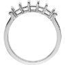 Picture of Silver 1 to 5 Square Stones Mother's Ring
