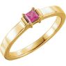 Picture of Gold 1 to 5 Square Stones Mother's Ring