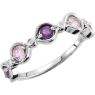 Picture of Silver 1 to 5 Round Stones Mother's Ring
