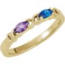 Picture of Gold 1 to 3 Marquise Stones Mother's Ring