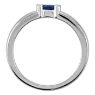 Picture of Silver 1 Oval Stone Stackable Mother's Ring