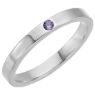 Picture of Silver 1 Stone Stackable Mother's Ring