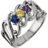 Picture of Silver 3 to 5 Round Stones Mother's Ring