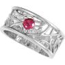 1 stone mom ring birthstone