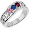 3 stone birthstone ring for mom