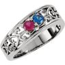 2 stone birthstone ring for mom