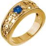 yellow gold birthstone ring