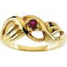 Picture of Gold 1 to 3 Round Stones Mother's Ring