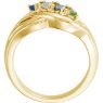 Picture of Gold 1 to 5 Round Stones Mother's Ring