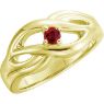 Picture of Gold 1 to 5 Round Stones Mother's Ring