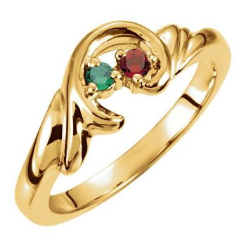 Picture of Gold 1 to 5 Stones Mother's Ring