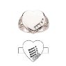 heart engraved moms ring 4 stones white