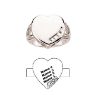 heart engraved moms ring 4 stones white