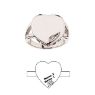 heart engraved moms ring 2 stones white