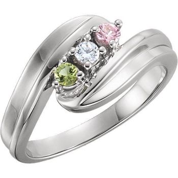 Picture of Silver 1 to 7 Round Stones Mother's Ring