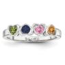 Picture of Silver 2 to 6 Round Stones Mother's Ring