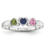 Picture of Silver 2 to 6 Round Stones Mother's Ring
