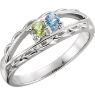 Picture of Silver 1 to 5 Round Stones Mother's Ring