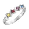 Picture of Silver 2 to 5 Round Stones Mother's Ring