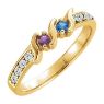 Picture of Gold 2 to 5 Round Stones Mother's Ring