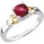 Picture of 14K Plated & Silver 1 Antique Birthstone Ring