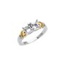 Picture of Two-Tone Gold 2 to 4 Antique Stones Mother's Ring