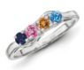 Picture of Silver 1 to 6 Round Stones Mother's Ring