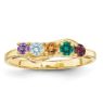 Picture of 14K Gold 1 to 6 Round Stones Mother's Ring