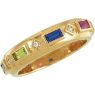 Picture of Gold 2 to 5 Baguette Stones Mother's Ring