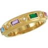 Picture of Gold 2 to 5 Baguette Stones Mother's Ring