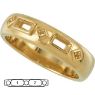 Picture of Gold 2 to 5 Baguette Stones Mother's Ring