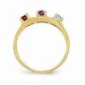 Picture of 14K Gold 1 to 4 Round Stones Mother's Ring