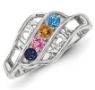 Picture of Silver 2 to 5 Round Stone Mother's Ring