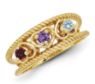 Picture of 14K Gold 1 to 4 Round Stones Mother's Ring