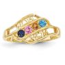 Picture of 14K Gold 2 to 5 Round Stone Mother's Ring