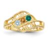 Picture of 14K Gold 2 to 5 Round Stone Mother's Ring