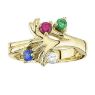 Picture of Gold 1 to 5 Round Stone Mother's Ring