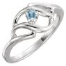 Picture of Silver 1 to 5 Round Stone Mother's Ring