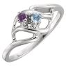 Picture of Silver 1 to 5 Round Stone Mother's Ring