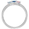 Picture of Silver 1 to 6 Round Stones Mother's Ring