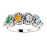 Picture of Silver 1 to 5 Round Stones Mother's Ring