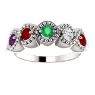 Picture of Silver 1 to 5 Round Stones Mother's Ring