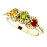 Picture of Gold 1 to 5 Round Stones Mother's Ring